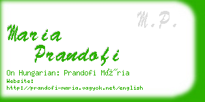 maria prandofi business card